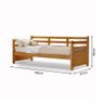 Sofá Cama Enjoy Mona Vintage em Madeira Maciça Imbuia Acompanha Nicho - 5