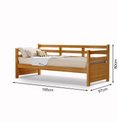 Ver imagem 5 de Sofá Cama Enjoy Mona Vintage em Madeira Maciça Imbuia Acompanha Nicho