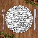 Ver imagem 1 de Mesa Posta Sousplat Frases Família Preto e Branco