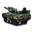 Ver imagem 6 de Carrinho Elétrico com Controle Remoto Mini Tanque com Som Luz e Disparador de Munição Camuflado Verd