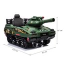 Ver imagem 3 de Carrinho Elétrico com Controle Remoto Mini Tanque com Som Luz e Disparador de Munição Camuflado Verd