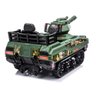 Carrinho Elétrico com Controle Remoto Mini Tanque com Som Luz e Disparador de Munição Camuflado Verd - 4