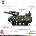 Ver imagem 2 de Carrinho Elétrico com Controle Remoto Mini Tanque com Som Luz e Disparador de Munição Camuflado Verd