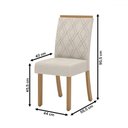 Ver imagem 4 de Mesa de Jantar 6 Lugares Sales com Vidro Nature/off White/linho - Pnr Móveis