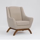 Ver imagem 2 de Poltrona Dekorien Juliet Premium Linho Aveia com Puff