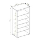 Ver imagem 3 de Kit 2 Peças Mesa Escrivaninha Gamer e Estante 5 Prateleiras