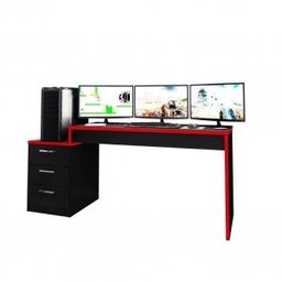 Kit 2 Peças Mesa Escrivaninha Gamer e Estante 5 Prateleiras - 4