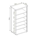 Ver imagem 3 de Kit 2 Peças Mesa Escrivaninha Gamer e Estante 5 Prateleiras