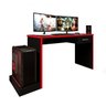 Conjunto Home Office 3 Peças Mesa Gamer, Gaveteiro e Estante Móveis Leão - 5