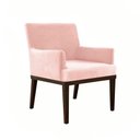 Ver imagem 1 de Poltrona Decorativa Vitória Suede Rosa Bebe - Dominic Decor