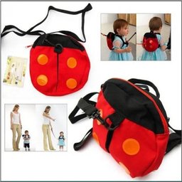 Mochila Joaninha Infantil com Coleira Seguranca Bebe - 3
