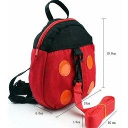 Mochila Joaninha Infantil com Coleira Seguranca Bebe - 2