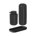 Ver imagem 1 de Kit de Banheiro ou 3 Peças Linha Bold com Bandeja para Bancada - Preto