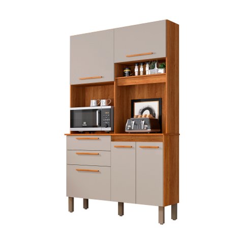 Kit Cozinha Dubai 5 Portas 2 Gavetas Nicho Sallêto