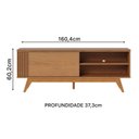Ver imagem 2 de Rack Otawa 160cm P/tv até 60 Polegadas C/detalhe Ripado e Pés em Madeira Maciça Colibri