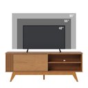 Ver imagem 3 de Rack Otawa 160cm P/tv até 60 Polegadas C/detalhe Ripado e Pés em Madeira Maciça Colibri