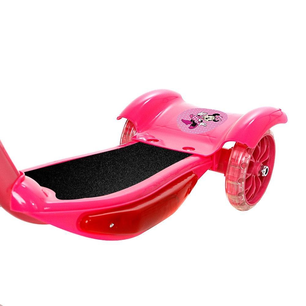 Brinquedo Patinete Infantil Minnie Scooter 3 Rodas C Cesta - 9