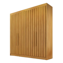 Ver imagem 2 de Guarda Roupa Solteiro Ripado 4 Portas 3 Gavetas - Potente-peroba - Móveis Europa