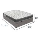 Ver imagem 2 de Cama Baú Ortobom Víuvo Iso100 Bege D33 Conforto Firme Cinza