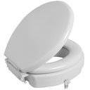 Ver imagem 1 de Assento Elevado Trava 7cm Fechado com Tampa Almofadado Branco Astra Tae7ft/k Br1