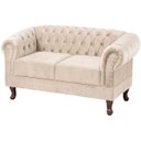 Ver imagem 2 de Namoradeira Chesterfield Duque 2 Lugares em Veludo Cru
