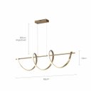 Ver imagem 3 de Lustre Pendente 30w 90cm 3 Cores de Luz Moderno Bivolt Lumier