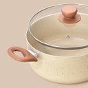 Ver mais imagens de Jogo 5 Panelas Antiaderentes de Ceramica e Aluminio Bege - Oikos