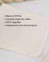Ver imagem 3 de Manta Cueiro Bebê Malha com Pompom 70x80cm