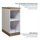 Ver imagem 5 de Balcão 1 Porta com Rodapé 40cm 100% MDF Rainha Branco/Nature