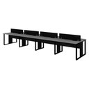 Ver imagem 1 de Estação de Trabalho 8 Lugares 4,80 m X 1,20 m Pés Metal com Caixas de Tomadas e Divisórias F5