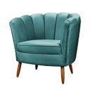 Ver imagem 5 de Kit 2 Poltrona Decorativa Ariel Petala com Pés de Madeira - Shop das Cabeceiras