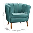 Ver imagem 3 de Kit 2 Poltrona Decorativa Ariel Petala com Pés de Madeira - Shop das Cabeceiras