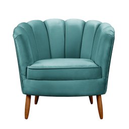 Kit 2 Poltrona Decorativa Ariel Petala com Pés de Madeira - Shop das Cabeceiras - 2 Kit 2 Poltrona Decorativa Ariel Petala com Pés de Madeira - Shop das Cabeceiras - 2