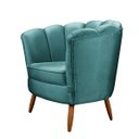 Ver imagem 4 de Kit 2 Poltrona Decorativa Ariel Petala com Pés de Madeira - Shop das Cabeceiras