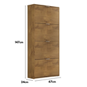 Ver imagem 3 de Sapateira Basculante Organizadora Multiuso Armário 4 Portas