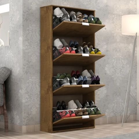 Sapateira Basculante Organizadora Multiuso Armário 4 Portas