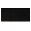 Ver imagem 3 de Armário de Cozinha Aéreo 120cm 3 Portas Virgínia Castanho/preto - Lumil