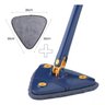 Esfregão Mop Giratório Triangular Limpa Chão Vidro Teto: - 6