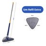 Esfregão Mop Giratório Triangular Limpa Chão Vidro Teto: - 3