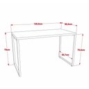Ver imagem 3 de Mesa de Escritório Office 120cm Prisma C08 Preto Onix