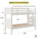 Ver imagem 6 de Beliche Jaspe Duas Camas com 2 Colchões Probel D20 Cor:branco