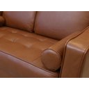 Ver imagem 5 de Sofá de Couro Melfi 3 Lugares Conhaque com Brilho - Mempra