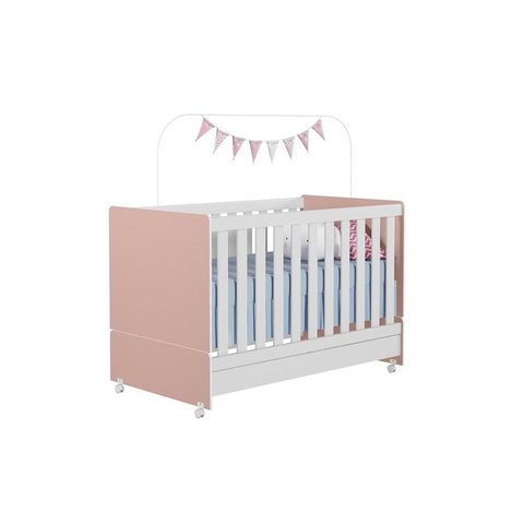 Berço Mini Cama Encanto Rosa/branco - Peternella