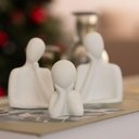 Ver imagem 1 de Estátua Decorativa Família Filho(a) 6cm em Cimento Artesanal Palha