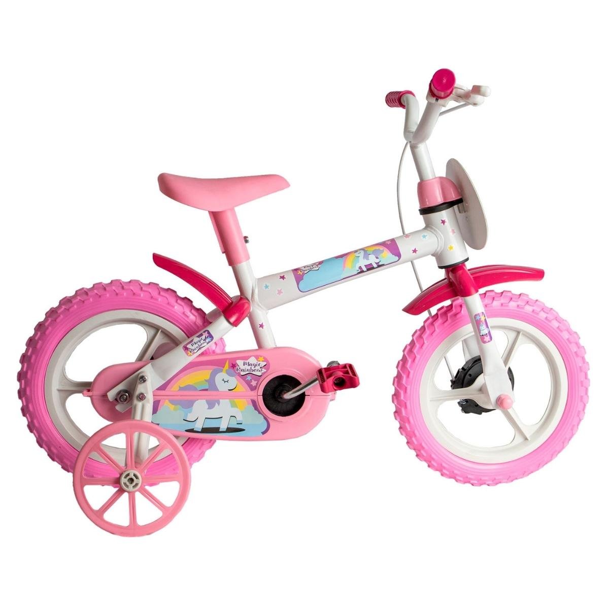 Bicicleta Infantil 3 a 5 Anos Aro 12 Menina Menino Magic Rainbow - 2