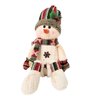 Jogo Boneco de Neve Sentado Perna Mole em Pé 54cm Decor Lã Felpuda e Cachecol Crochê - e Christmas - 6