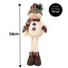 Jogo Boneco de Neve Sentado Perna Mole em Pé 54cm Decor Lã Felpuda e Cachecol Crochê - e Christmas - 4