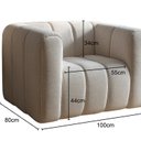 Ver imagem 3 de Poltrona Mona Decorativa Retrô Moderna Sala de Estar