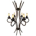 Ver imagem 4 de Lustre Curvy Artesanal Em Ferro Para Salas de Jantar e Varandas Libertas Rosas Artesanato Preto