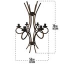 Ver imagem 2 de Lustre Curvy Artesanal Em Ferro Para Salas de Jantar e Varandas Libertas Rosas Artesanato Preto